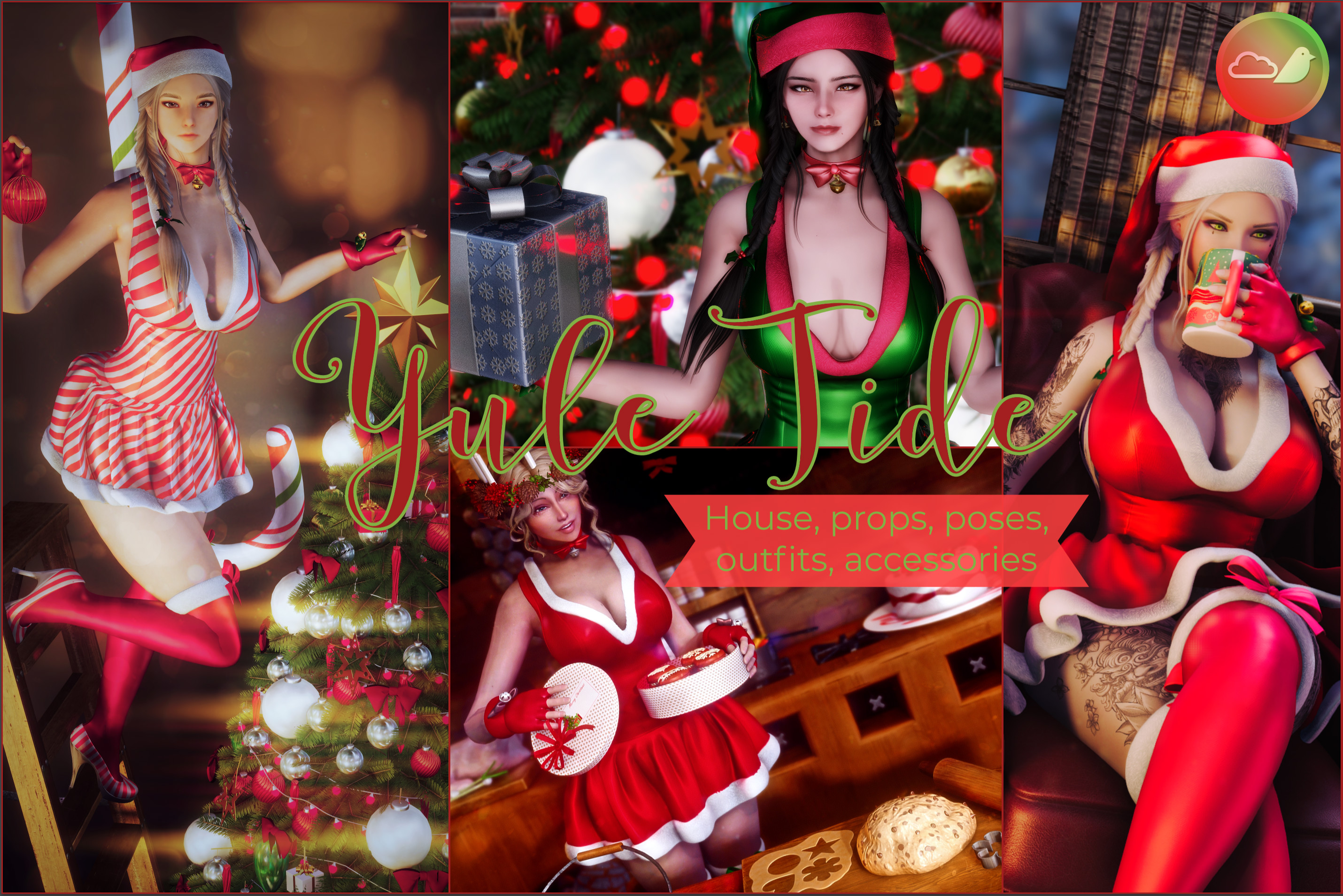 [Cloud] Yule Tide - House, Props, Poses, Outfits, Accessories