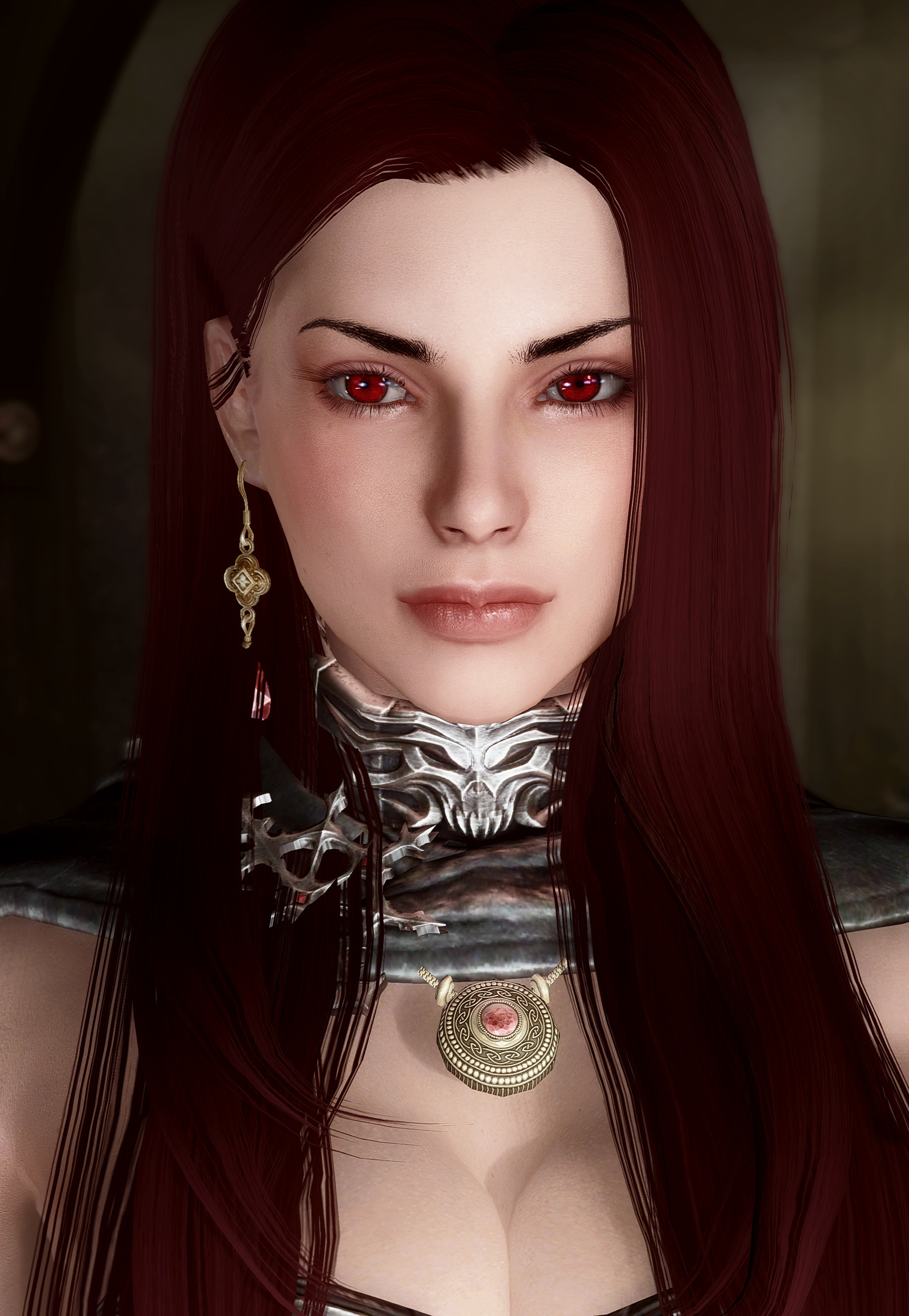 The Elder Scrolls Skyrim Rxkx22 Serana Female Female Only Long Hair Looking At Viewer Red Hair